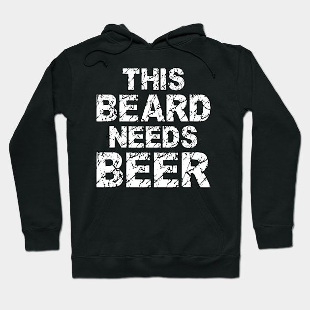 Mens This Beard Needs Beer Funny Beard Gift Hoodie by marjaalvaro